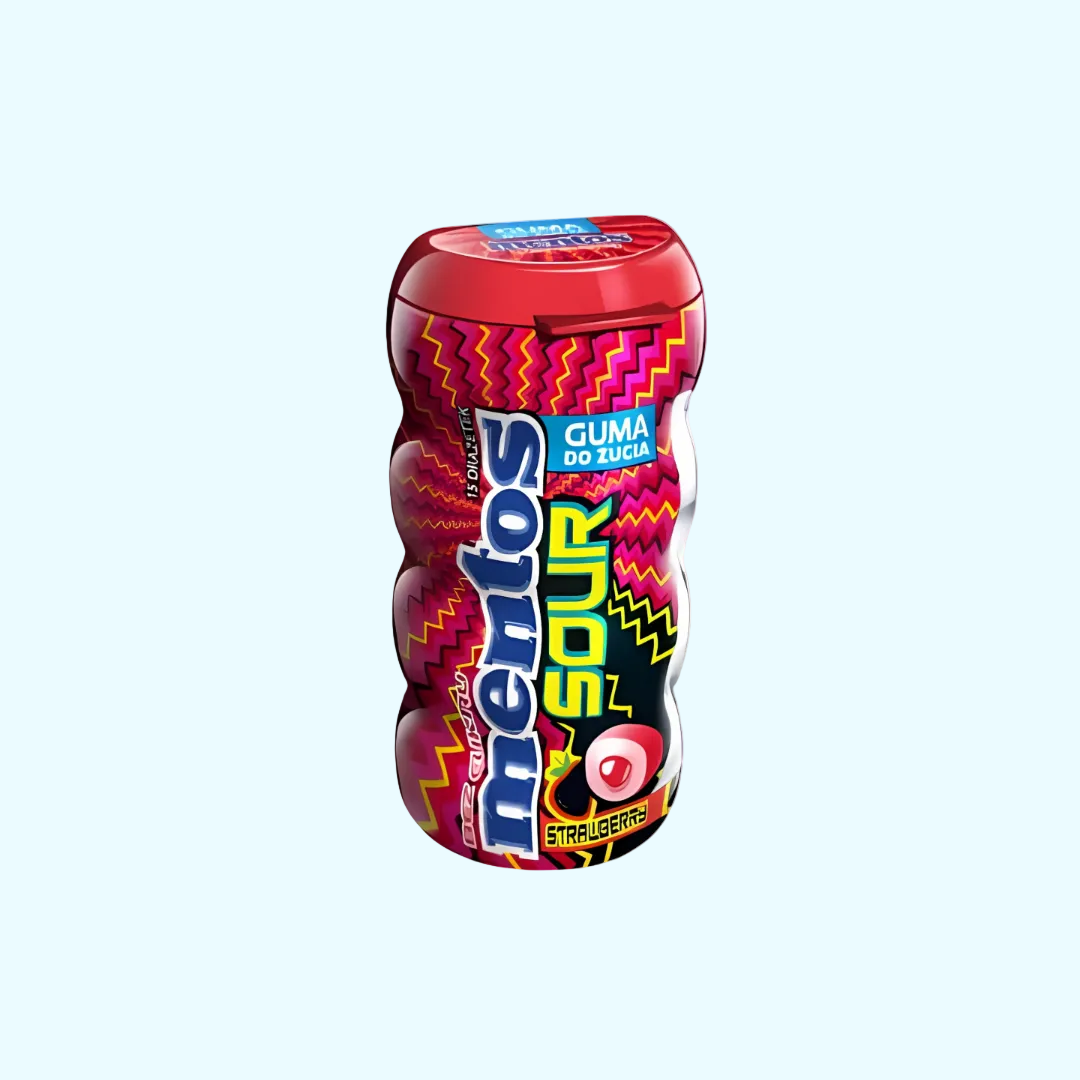 Mentos Sour Bubble Gum Strawberry 30g - SNACKS24.AT