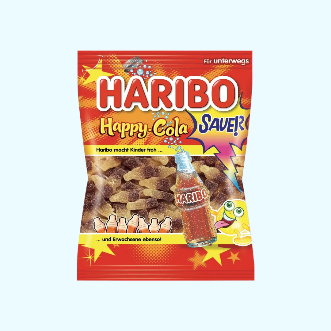 Haribo Happy Cola SAUER 100g - KROSTORE.AT