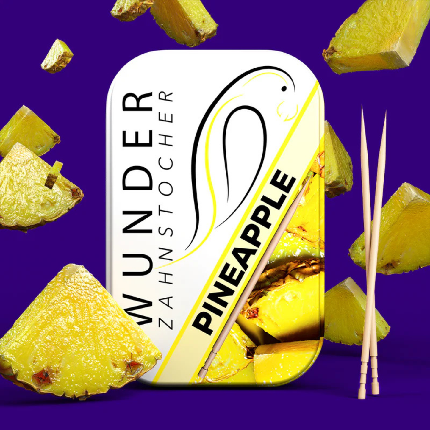 Wunder Zahnstocher Ananas Metalldose 100Stk. - KROSTORE.AT