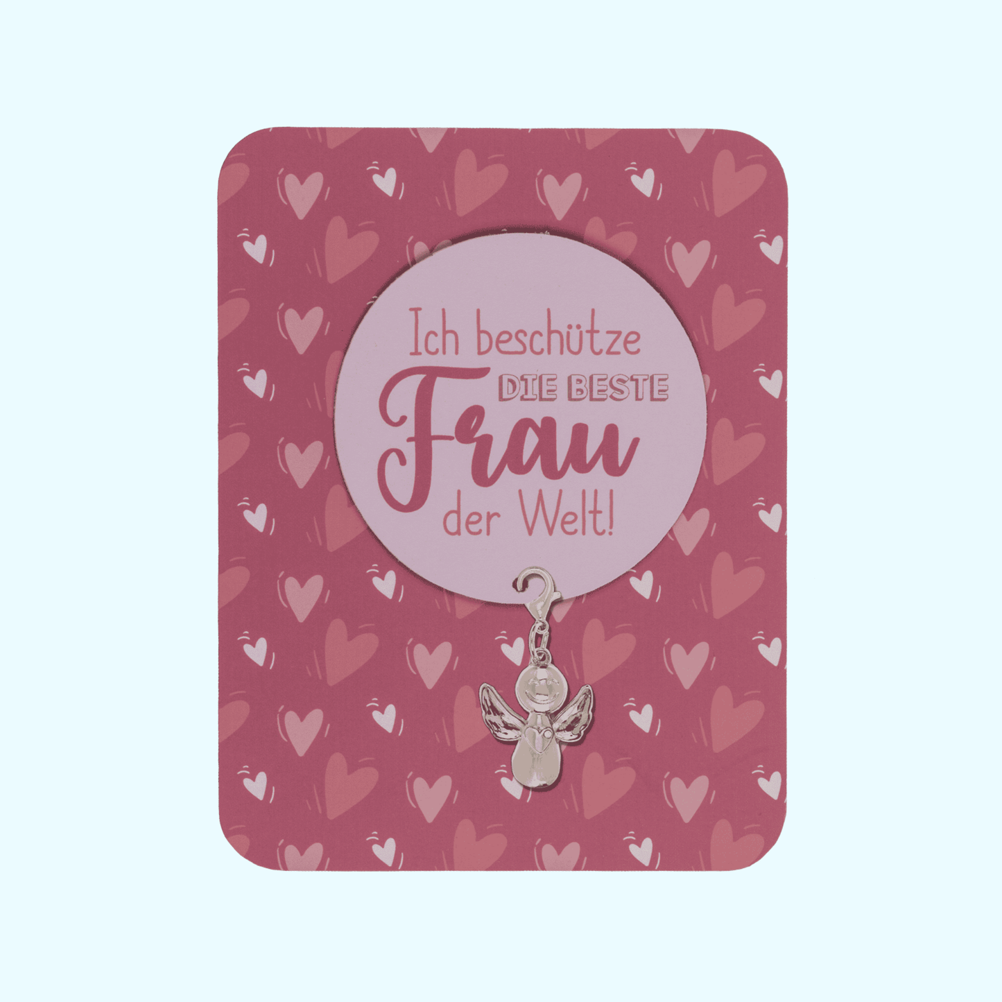 Engelsanhänger auf Karte - Ich beschütze die beste Frau der Welt! kaufen | KroStore