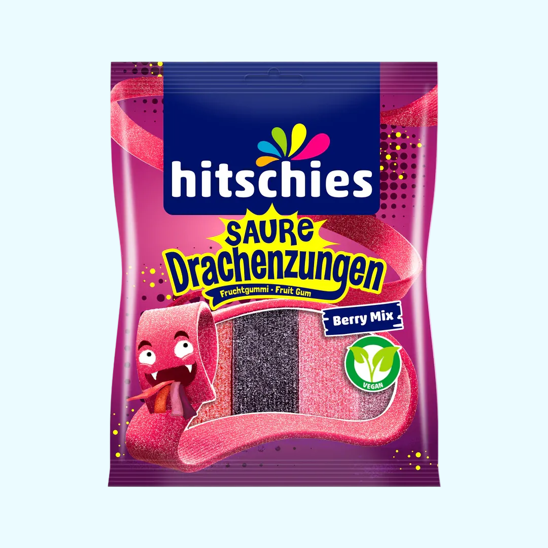 hitschies Saure Drachenzungen Berry Mix 125g - KroStore