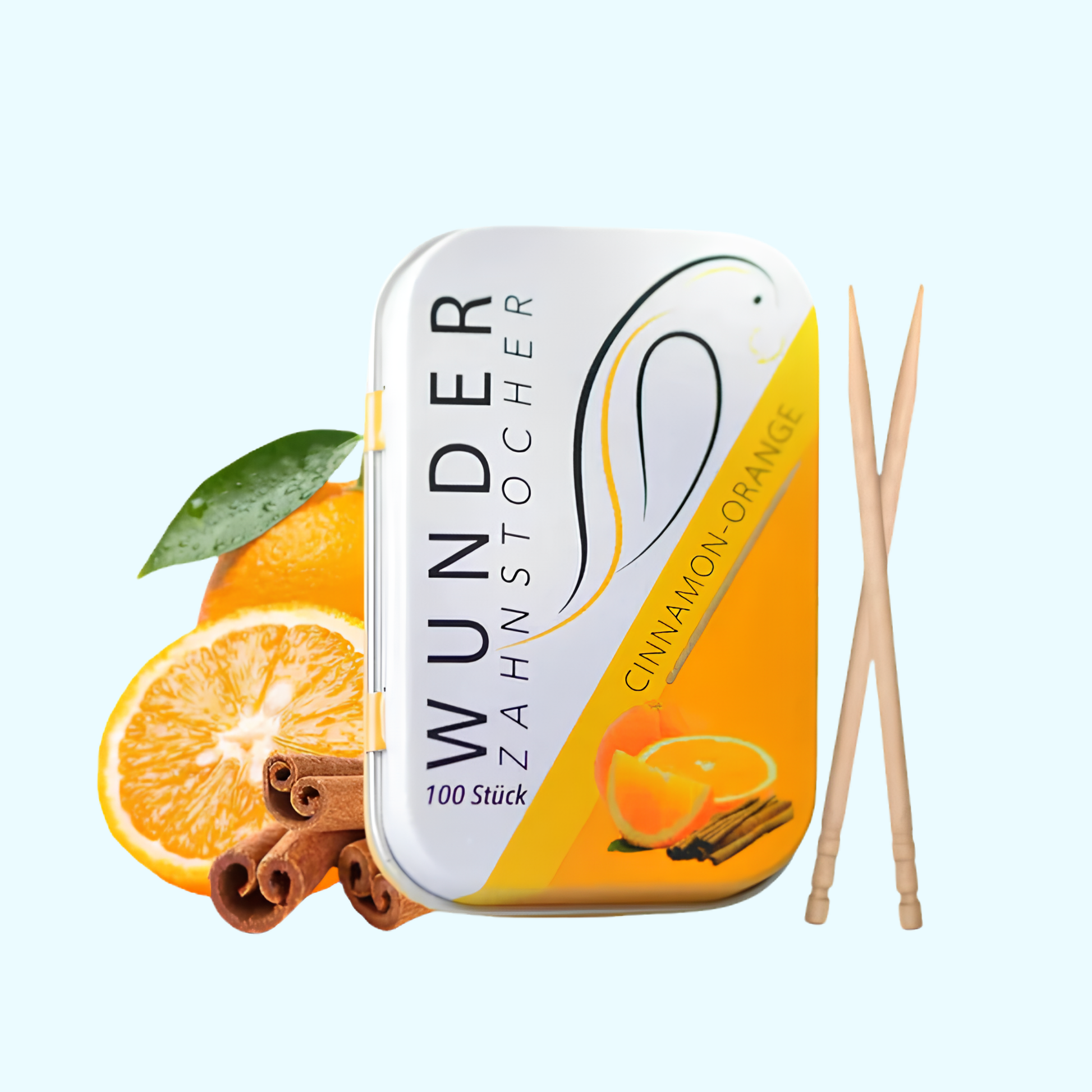 Wunder Zahnstocher Zimt Orange Metalldose 100Stk. - KROSTORE.AT