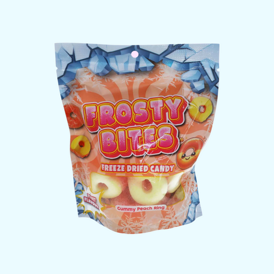 Frosty Bites Gummy Peach Rings 50g - SNACKS24.AT