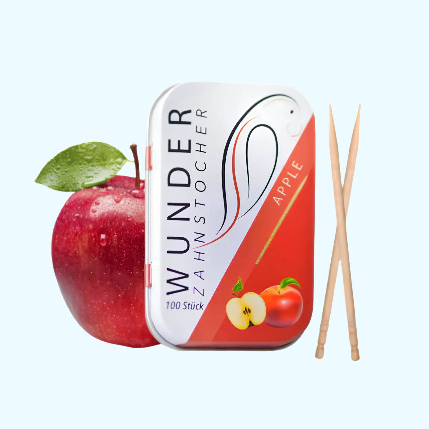 Wunder Zahnstocher Apfel Metalldose 100Stk. - KROSTORE.AT