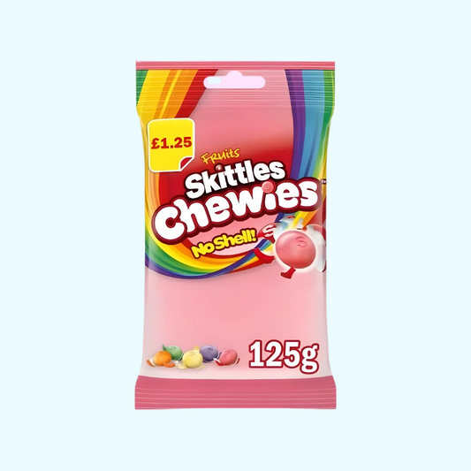 Skittles Chewies no Shell Fruits - Pink 125g - MHD 29.04.2026 - SNACKS24.AT