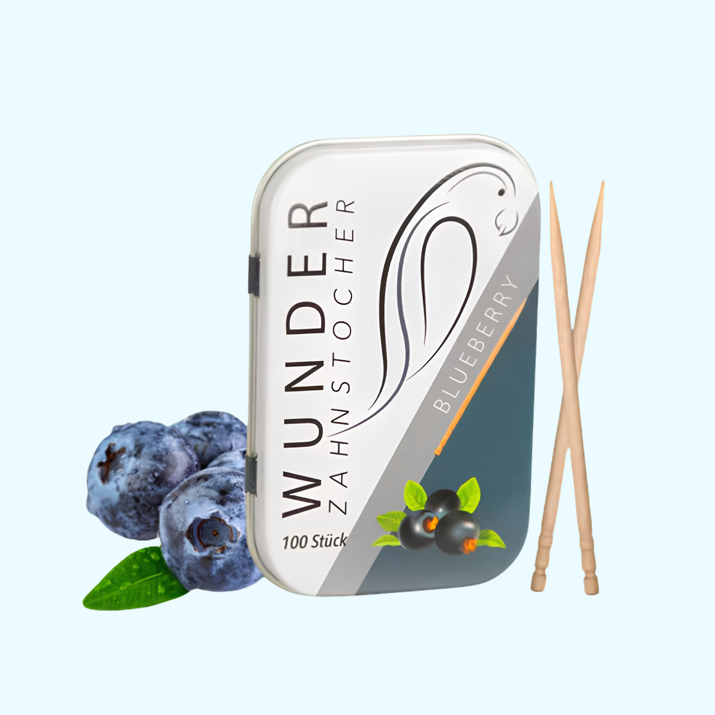 Wunder Zahnstocher Blaubeere Metalldose 100Stk. - KROSTORE.AT