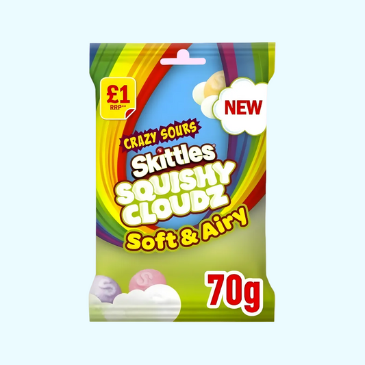 Skittles Squishy Cloudz Sours - Green 70g - MHD 01.05.2026 - SNACKS24.AT