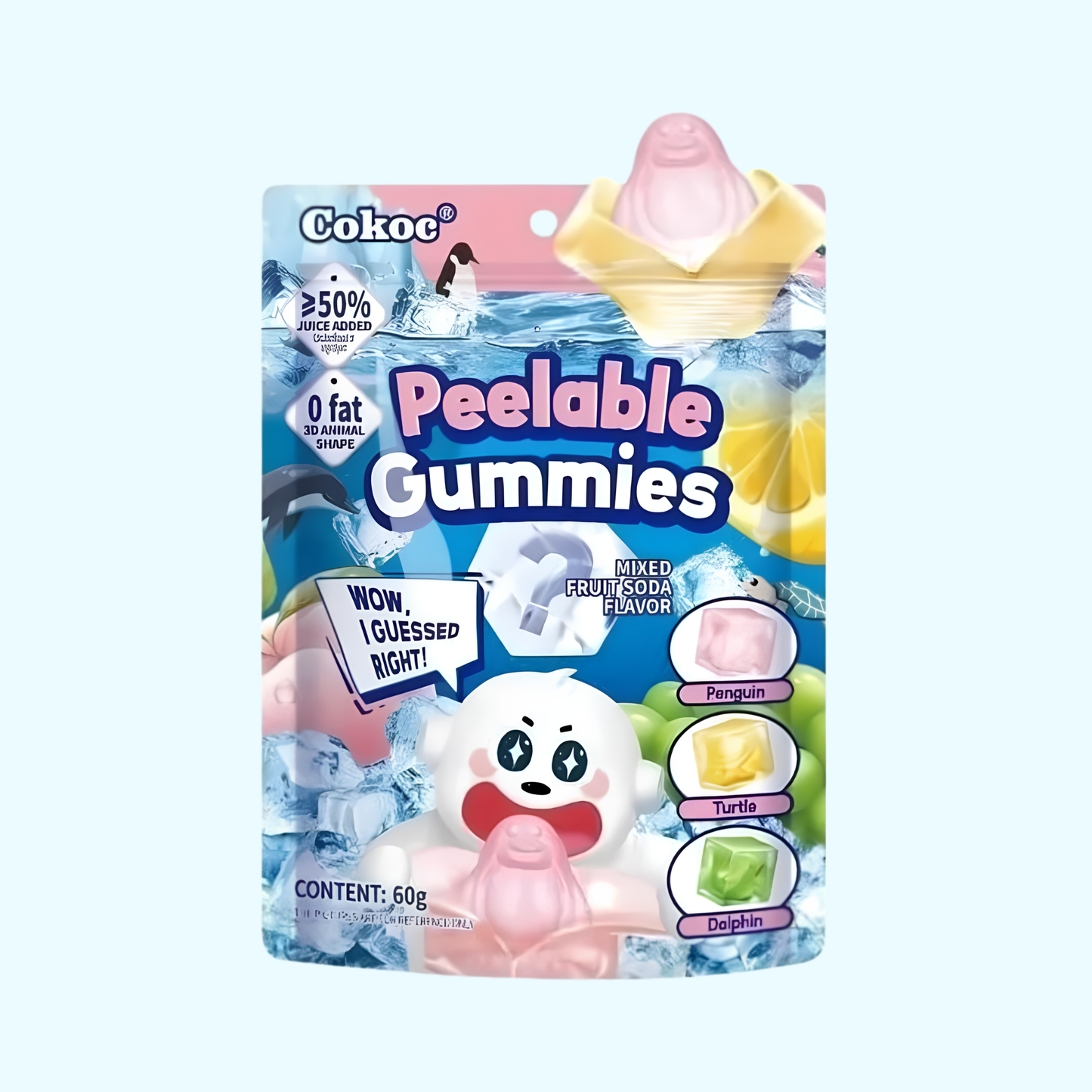 Peelable Gummies - Mixed Fruits Soda (Blue) 60g kaufen | KroStore