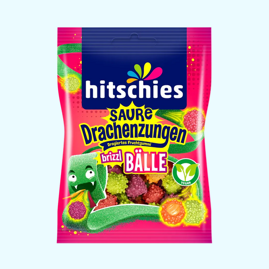 hitschies Saure Drachenzungen brizzl Bälle 100g - KroStore