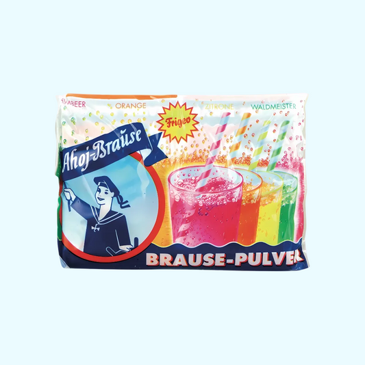 Frigeo Ahoj-Brause Brausepulver 10er Pack, spritziges Brausepulver in 58g Beuteln, erfrischender Geschmack, KroVending Marke