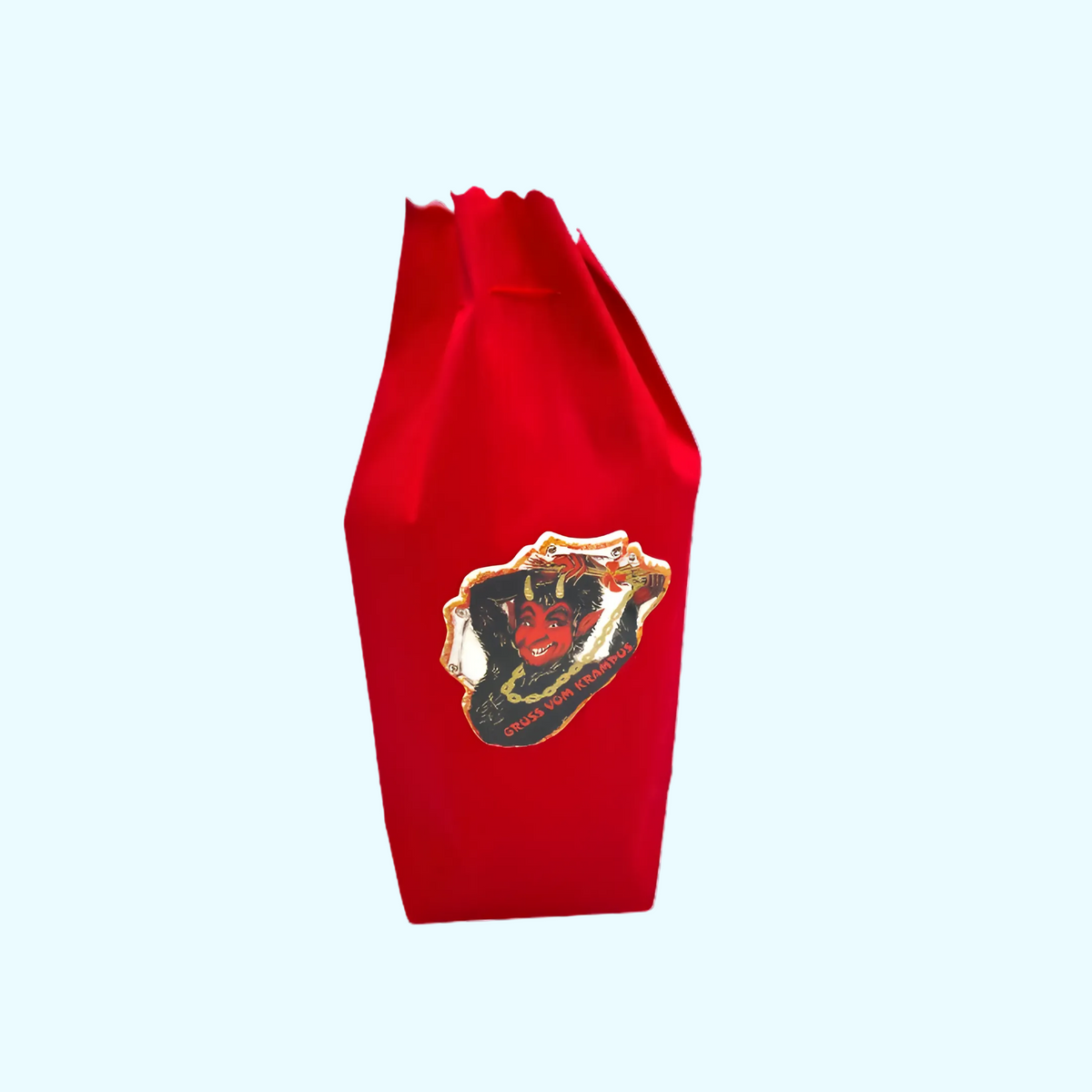 Großer Kreppsack Krampus XL aus robustem Material, Maße 44x10,5x26cm, für Snacks und Getränke, von KroVending e.U.